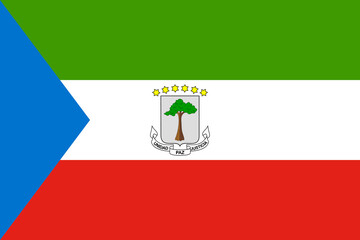 Equatorial Guinea flag original color and proportions