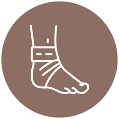Ankle Swelling Vector Icon