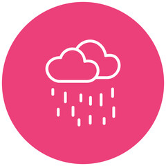 Heavy Rain Clouds Vector Icon