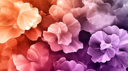 Obraz premium Abstract Digital Painting: Warm-Toned Floral Design AI Generated