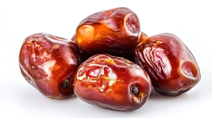 Obraz premium Close-up of Four Juicy Dates