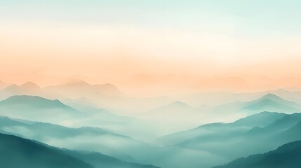 84. A light gradient shifting from soft apricot to misty sky blue, forming a peaceful and timeless design