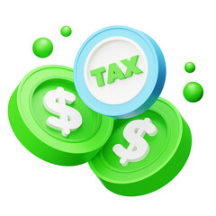 Fototapeta premium Financial Tax 3D Illustration