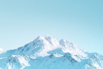 Majestic Snow-Covered Mountains Under a Clear Sky