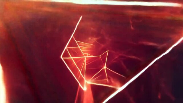 Rote digitale Hexagonmuster