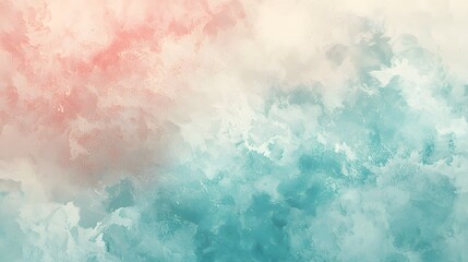 Fototapeta premium 45. A delicate pastel blend shifting from warm cream to muted turquoise, forming a tranquil and stylish background