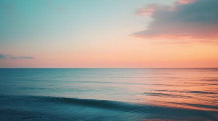 Obraz premium 33. A subtle pastel transition blending dusty blue with warm peach, ideal for an elegant and calm background