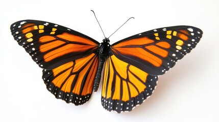 Fototapeta premium Majestic Monarch Butterfly: A Close-Up View of Nature's Beauty