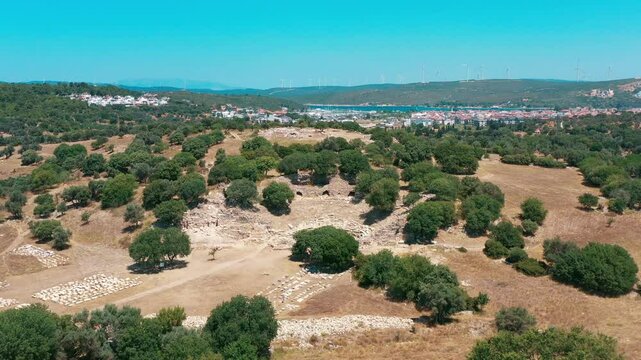 Teos Ancient City - 4k image of Teos Ancient City taken with a drone