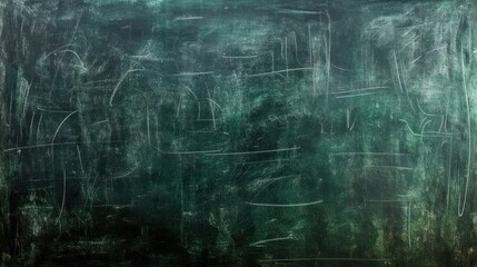 Fototapeta premium Dark Green Chalkboard Texture: Abstract Background
