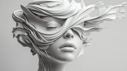 An abstract futuristic fashion concept