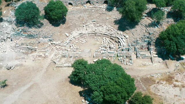 Teos Ancient City - 4k image of Teos Ancient City taken with a drone