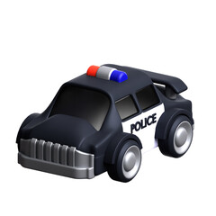 police car 3D Illustration © Spacelabs
