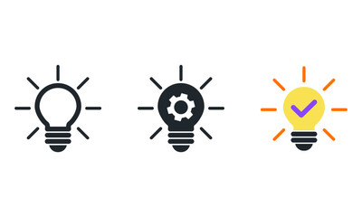 Creative Business Idea Illustration – Lightbulb Innovation Concept