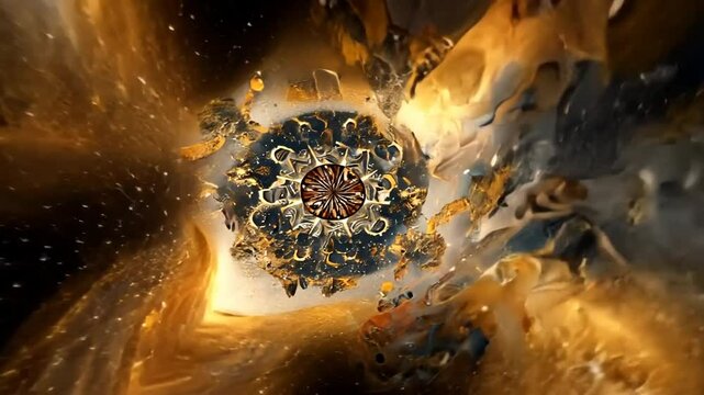 Kaleidoskopische Muster mit organischen Elementen