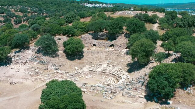 Teos Ancient City - 4k image of Teos Ancient City taken with a drone