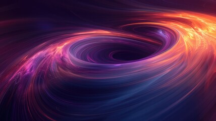 Obraz premium Abstract purple and orange color wave flowing express the energetic signal. Seamless texture of vividness curve swirling convey sense of harmony and wonderful scene perfect for graphic design. AIG53.