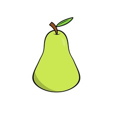 Illustration of healthy pear fruit