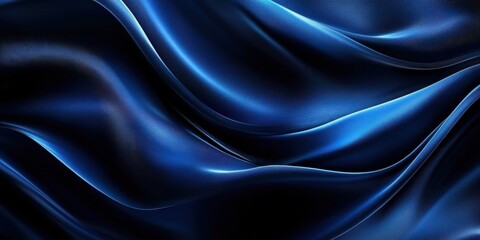 Obraz premium Smooth and Satin Blue Fabric Ripples Creating an Elegant and Luxurious Background in Textures and Colors for Design Projects and Artworks