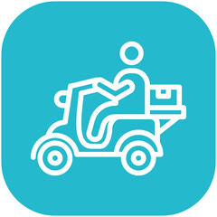 Delivery On Bike Icon