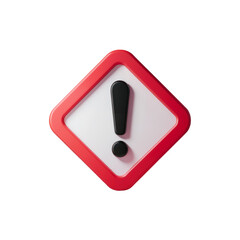 3d exclamation mark sign