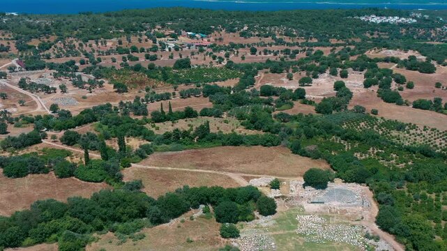 Teos Ancient City - 4k image of Teos Ancient City taken with a drone