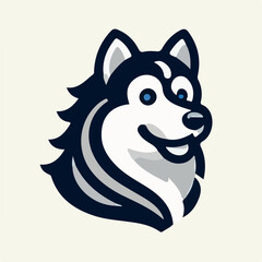 vector illustration of a siberian husky