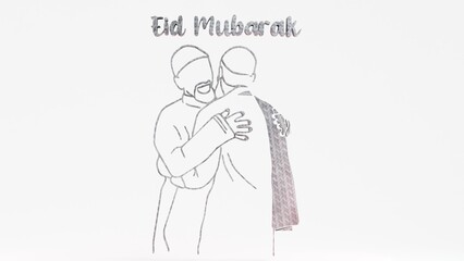 Celebrate Eid Mubarak with this touching image of two Muslim brothers hugging on Eid Day. A perfect symbol of love, faith, and unity. Ideal for Eid celebrations, family bonds, and Islamic holiday proj