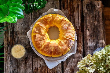 Pumpkin Wreath Bun with Chocolate Spread