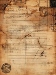 Nostalgic vintage background inspired by aged political documents with a warm sepia tone palette and intricate details Generative AI