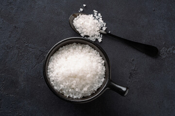  Organic salts on black background