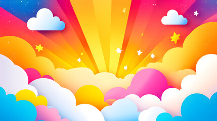 Fototapeta premium Memphis geometric texture shapes colorful abstract pattern background material