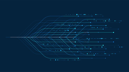 Big data visualization. Social network, financial analysis of complex databases. Data mining. Vector technology background. Information analytics concept.