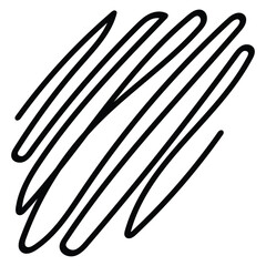 black handrawn abstract doodles element stock