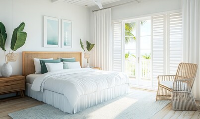Coastal Bedroom with Ocean View
