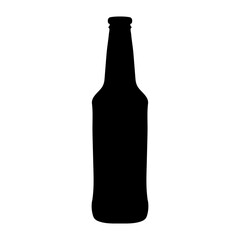 bottle, beer, glass, alcohol, drink, isolated, white