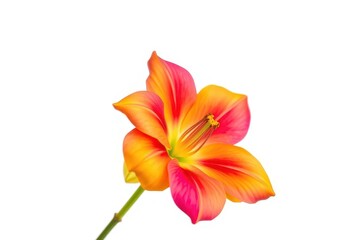 A single, vibrant bloom isolated against a pure white backdrop, blossom, illustration