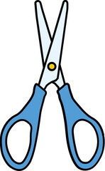 Scissors School Illustration Hand Drawn Clipart Vector