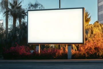 Fototapeta premium Outdoor Billboard Blank Mockup on a Street: Advertising Space