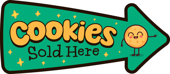 Scout Cookies STOP Sign, Cookie Booth Yard Sign, Digital Cookie Stand, Cookie Sale, Printable Arrow Sign, Scout Fundraiser, Scout Girl Sign,