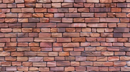 Fototapeta premium Textured brick wall with earthy tones