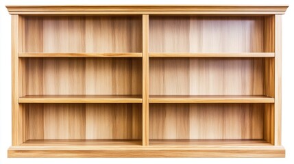 wooden bookcase empty shelves light wood storage unit home furni