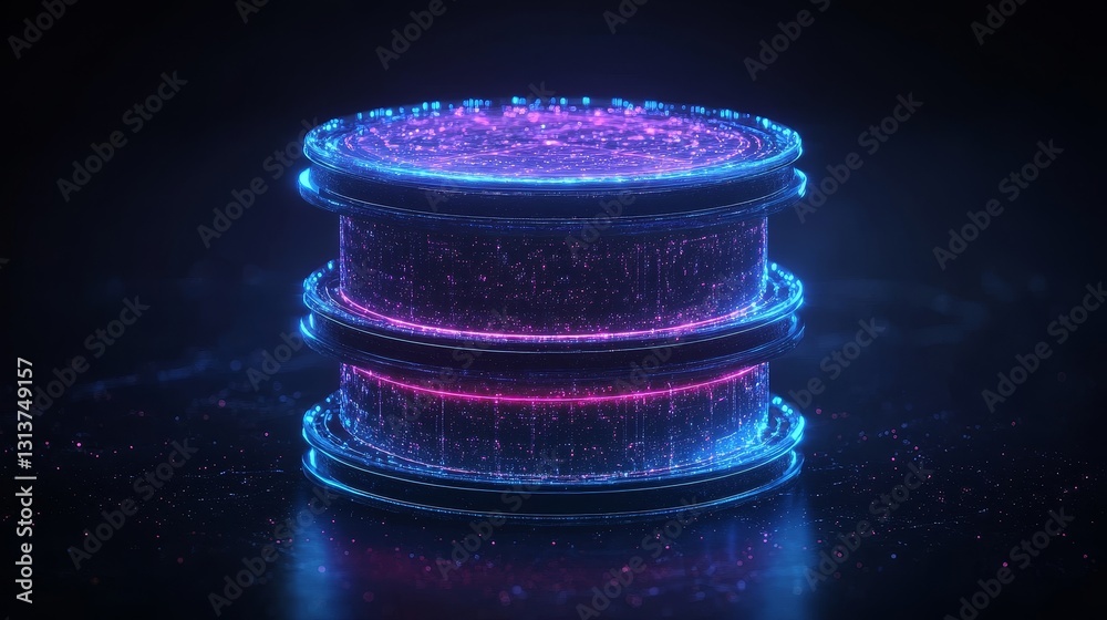 Poster abstract glow structure with technological elements a futuristic innovation conceptual design for ar
