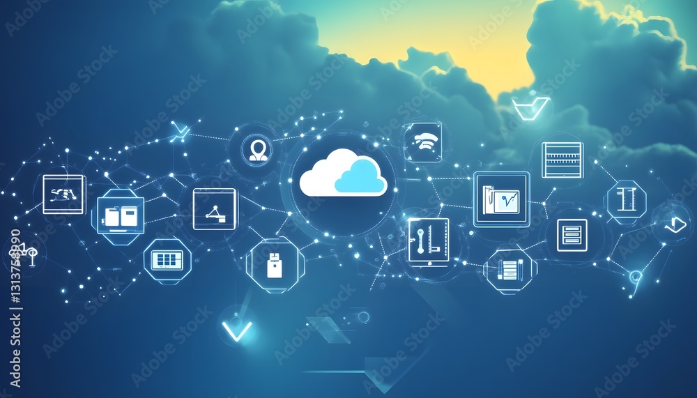 Poster cloud computing network data visualization technology