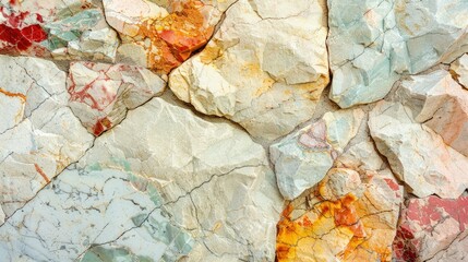 Fototapeta premium A colorful array of natural stones with varied textures and hues, ideal for design or decor.