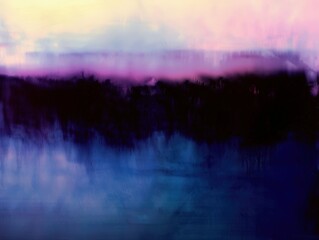 Fototapeta premium Abstract sunset in vibrant hues of purple and blue
