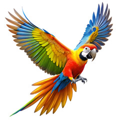 Fototapeta premium colorful parrot isolated on white