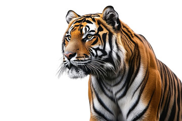 Obraz premium majestic tiger on white background