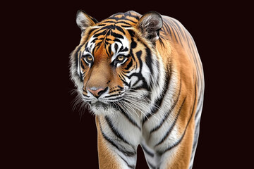 Obraz premium tiger portrait on white background