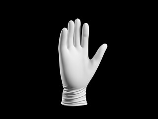 Obraz premium Latex glove displayed against black background